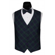 Black Watch Scottish Tartan Plaid Vest and Bow Tie Set Black Watch Scottish Tartan Plaid Vest and Bow Tie Set